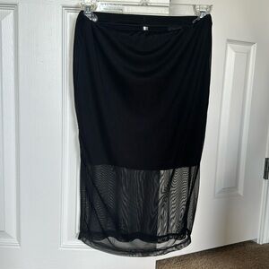 Black Mesh Skirt